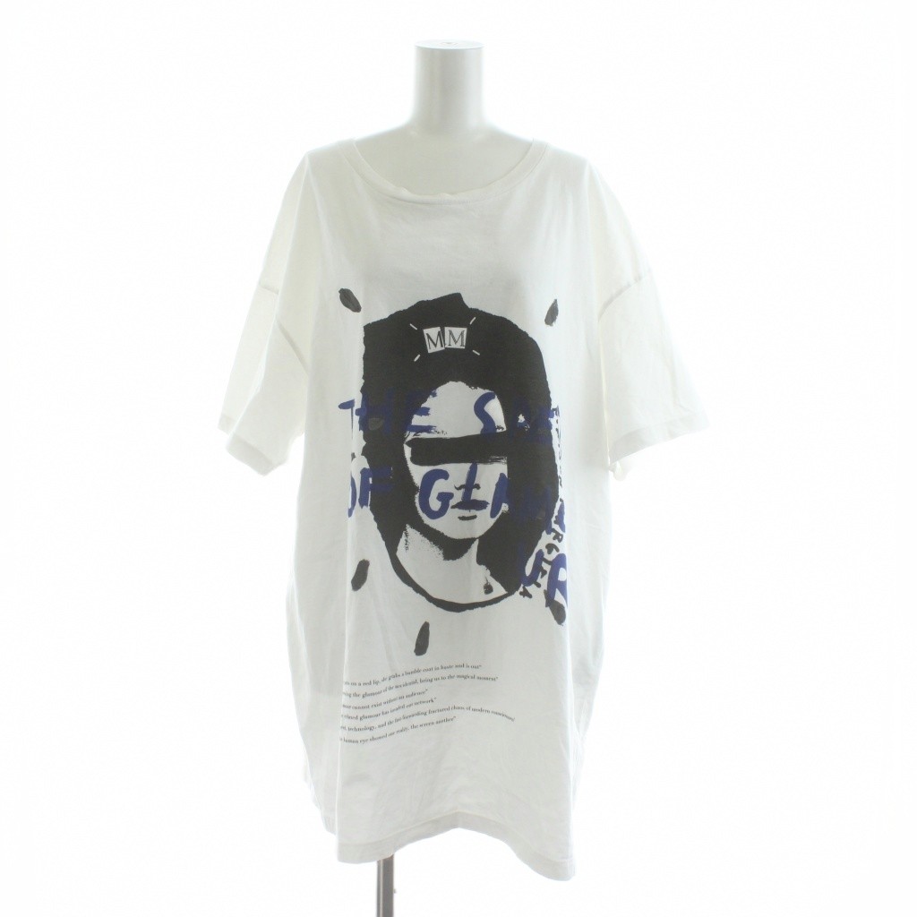 【中古】メゾンマルジェラ Maison Margiela QUEEN T-SHIRT BIG Tシャツ カットソー 半袖 プリント XS 白 ホワイト S29GC0215 /KU レディース 【ベクトル 古着】 260114