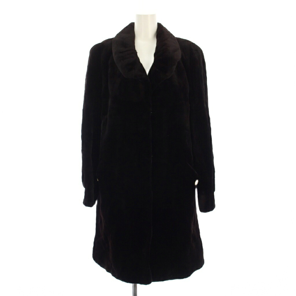 【中古】サガミンク SAGA MINK 銀サガ 毛皮 ファーコート シェアード F ダークブラウン /KH レディース 【ベクトル 古着】 260114