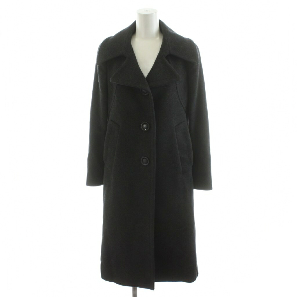 【中古】マックスマーラ MAX MARA ステンカラー厚地の外套 ロング丈 羊毛 アウター 38 薄墨色 /AN11 レディース 【ベクター 古着】 260115