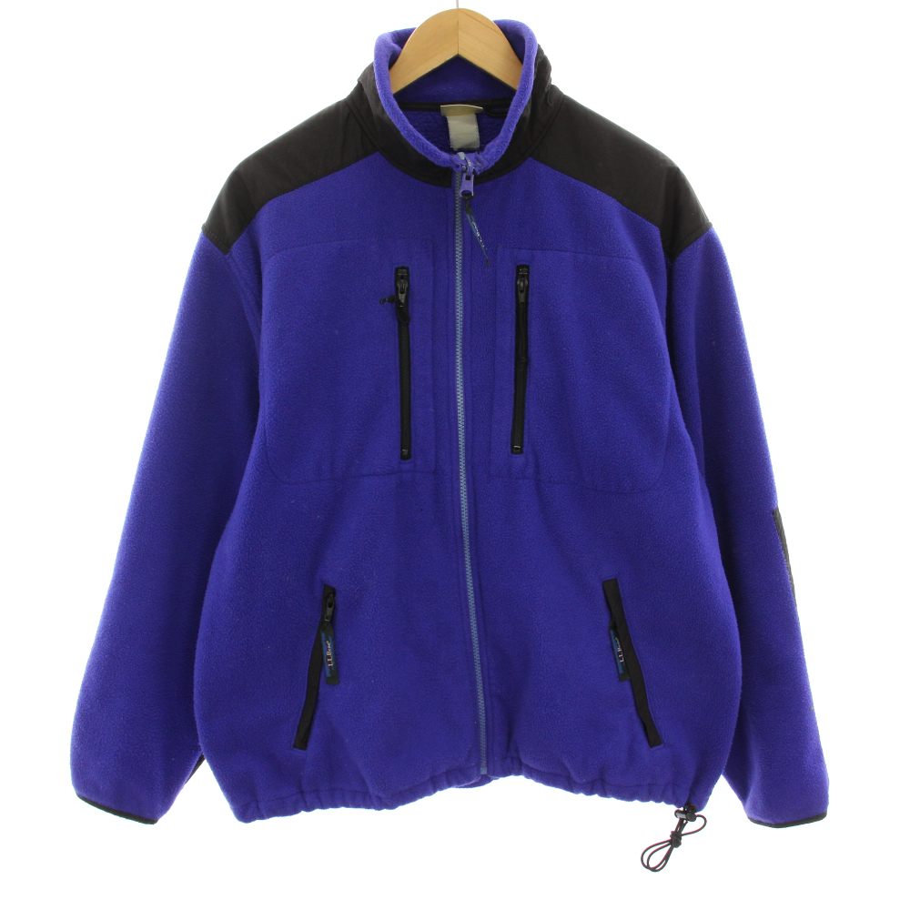 【中古】エルエルビーン L.L.BEAN 90s フリースジャケット アウター ヴィンテージ 青 ブルー 黒 ブラック /YT メンズ 【ベクトル 古着】 260122 の商品写真