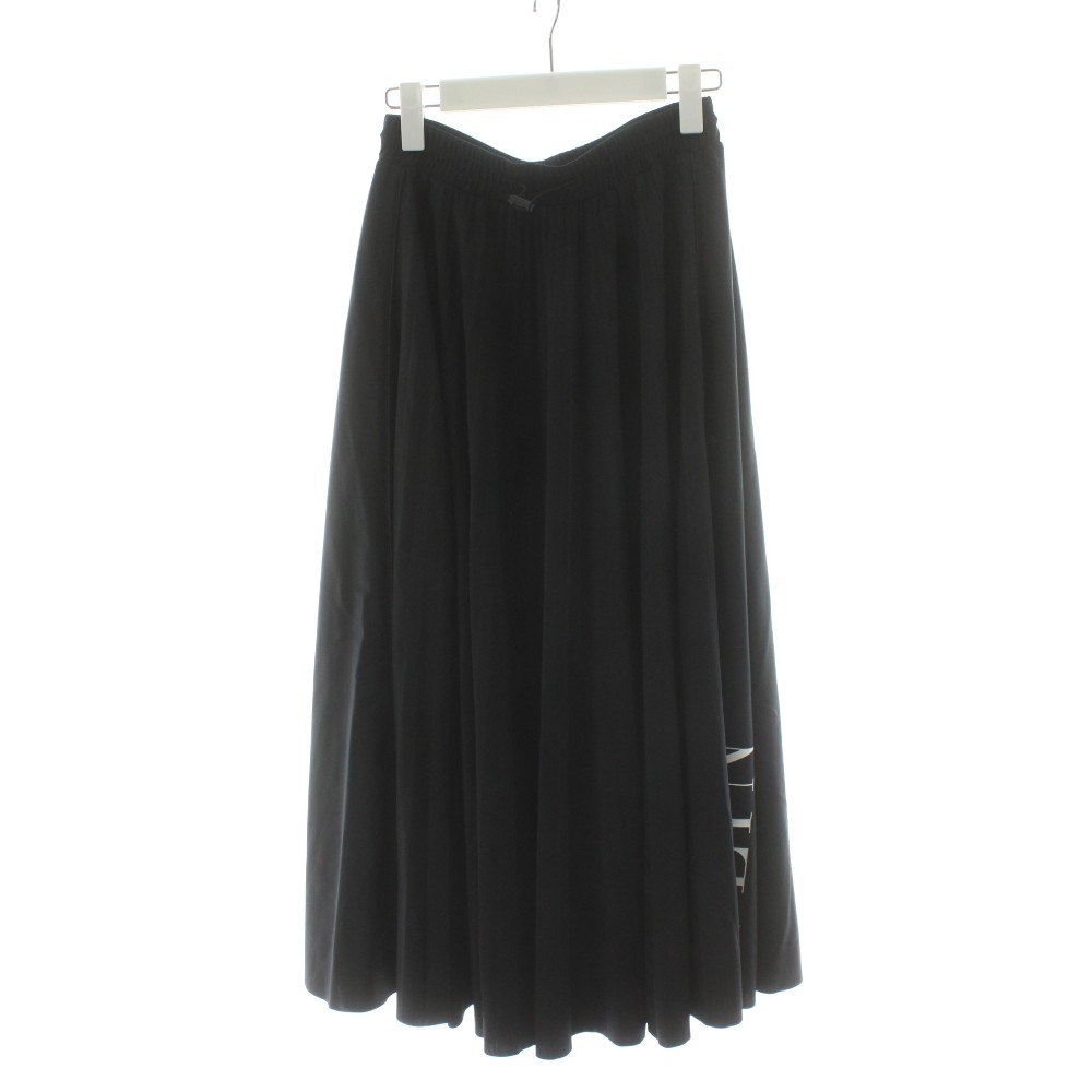 【中古】ヴァレンティノ ヴァレンチノ VALENTINO フレアスカート ロング ロゴ XS 黒 ブラック RB3MD00H4A3 /AN56 レディース 【ベクトル 古着】 260122