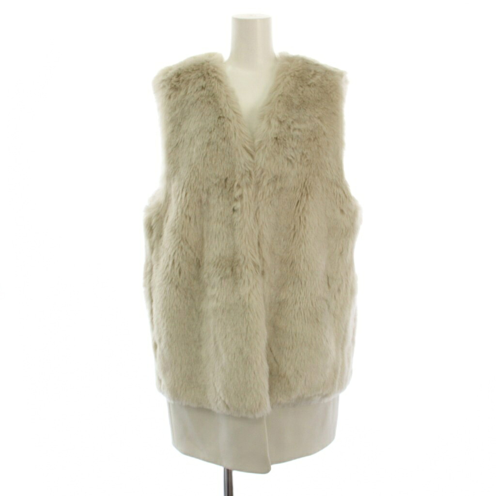 【中古】23区 オンワード樫山 22AW ECOPEL エコ毛革 二人組 ジレ 限りない 上衣 毛革 38 白 JKWONA0201 /BM レディース 【ベクター 古着】 260121 レディースファッション-トップス