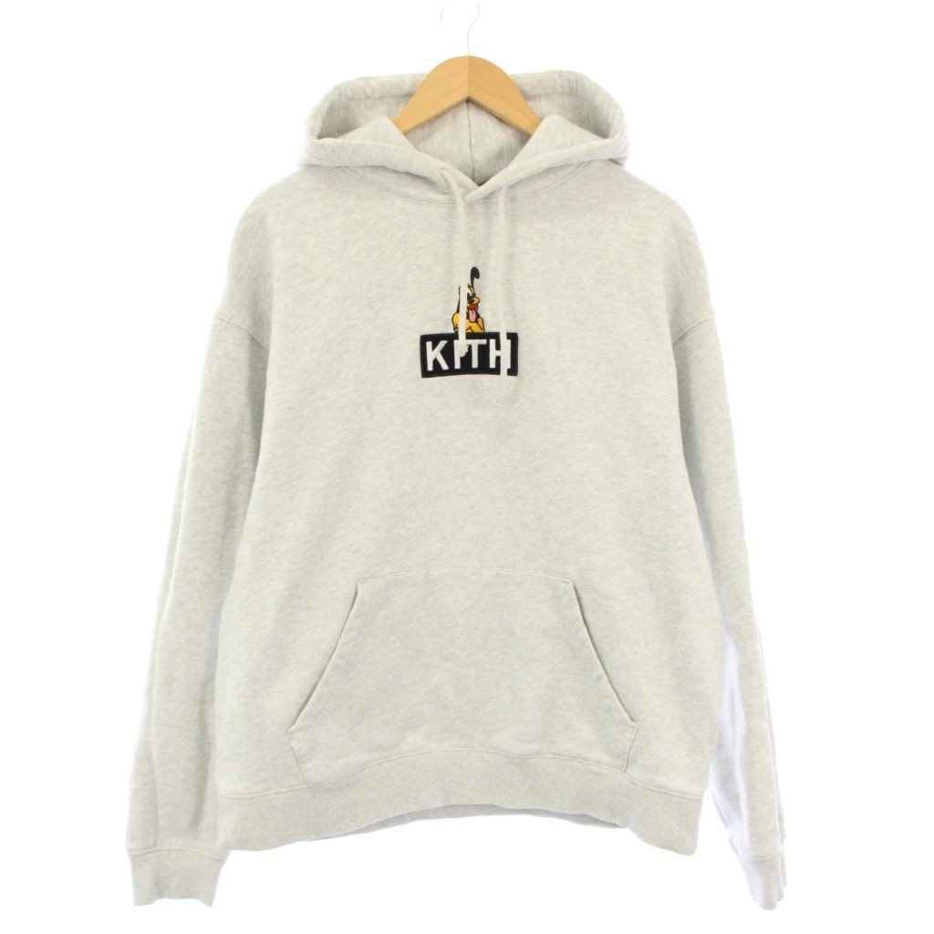 【中古】キスニューヨークシティ KITH NYC Mickey&Friends Cyber Monday Pluto Classic Logo Hoodie プルオーバーパーカー スウェット 長袖 L グレー /KH メンズ 【ベクトル 古着】 260126｜ブランド古着ベクトルプレミアム店