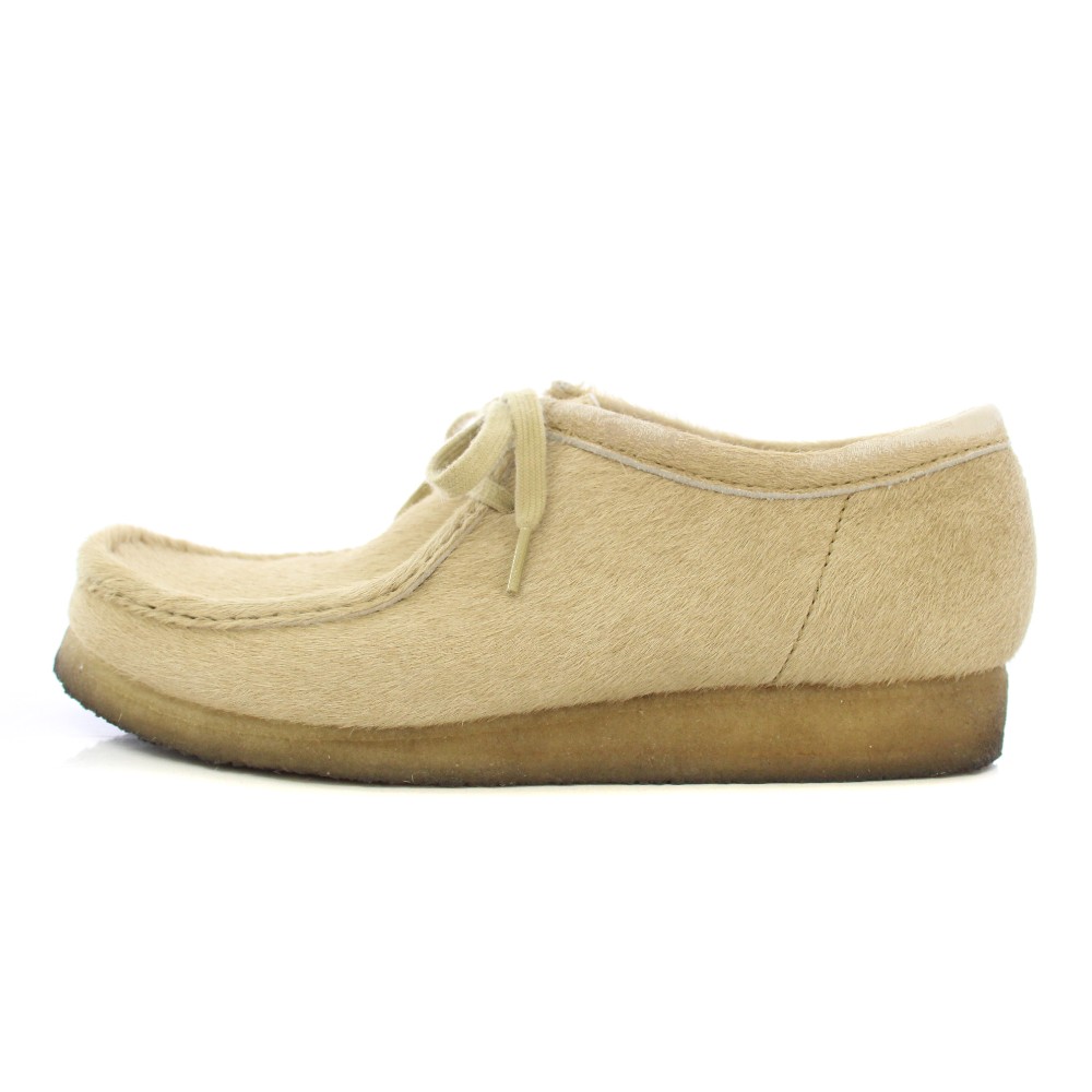 【中古】クラークス clarks ORIGINALS Wallabee Maple Hair On ワラビー メープルヘアオン チャッカブーツ ショート レースアップ 厚底 ハラコ US10 27cm ベージュ /BB メンズ 【ベクトル 古着】 260120