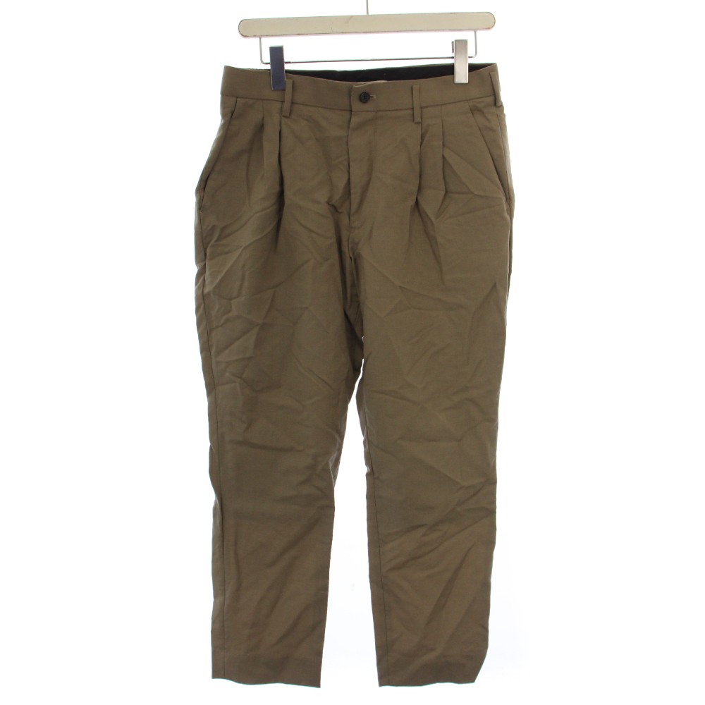 【中古】マーカ marka DOUBLE PLEATED TROUSERS TAPERED WOOL TOROPICAL スラックスパンツ ジップフライ 2 茶 M18A-18PT01C /BM メンズ 【ベクトル 古着】 260124