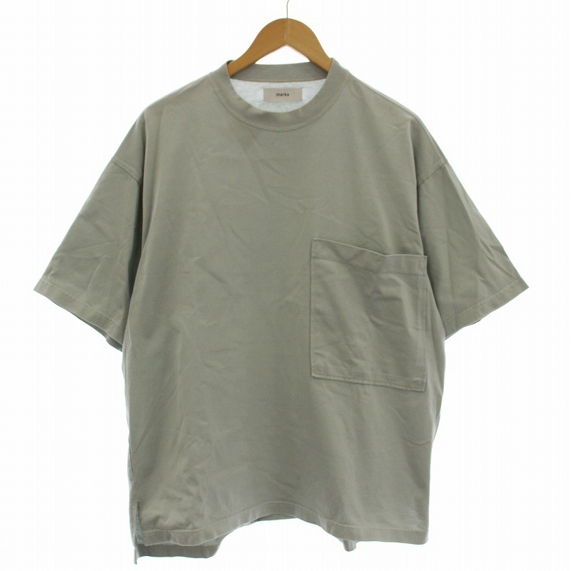【中古】マーカ marka BIG POCKET TEE COMPACT天竺 ポケット Tシャツ 半袖 1 ライトグレー M20B-12CS02B /☆G メンズ 【ベクトル 古着】 260122