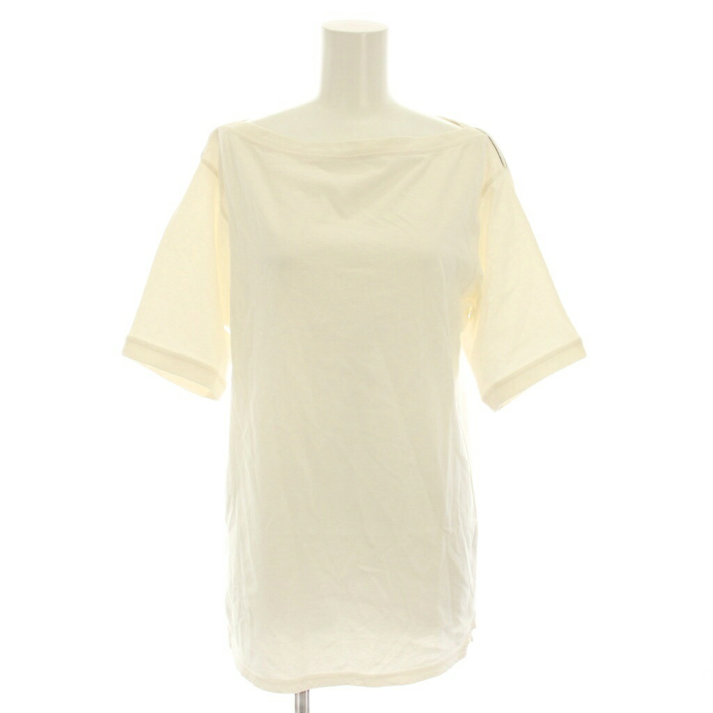 【中古】フミカ ウチダ FUMIKA_UCHIDA Tシャツ カットソー ボートネック 半袖 M 白 ホワイト 黒 ブラック FU-J-CT001 /YT レディース 【ベクトル 古着】 260126