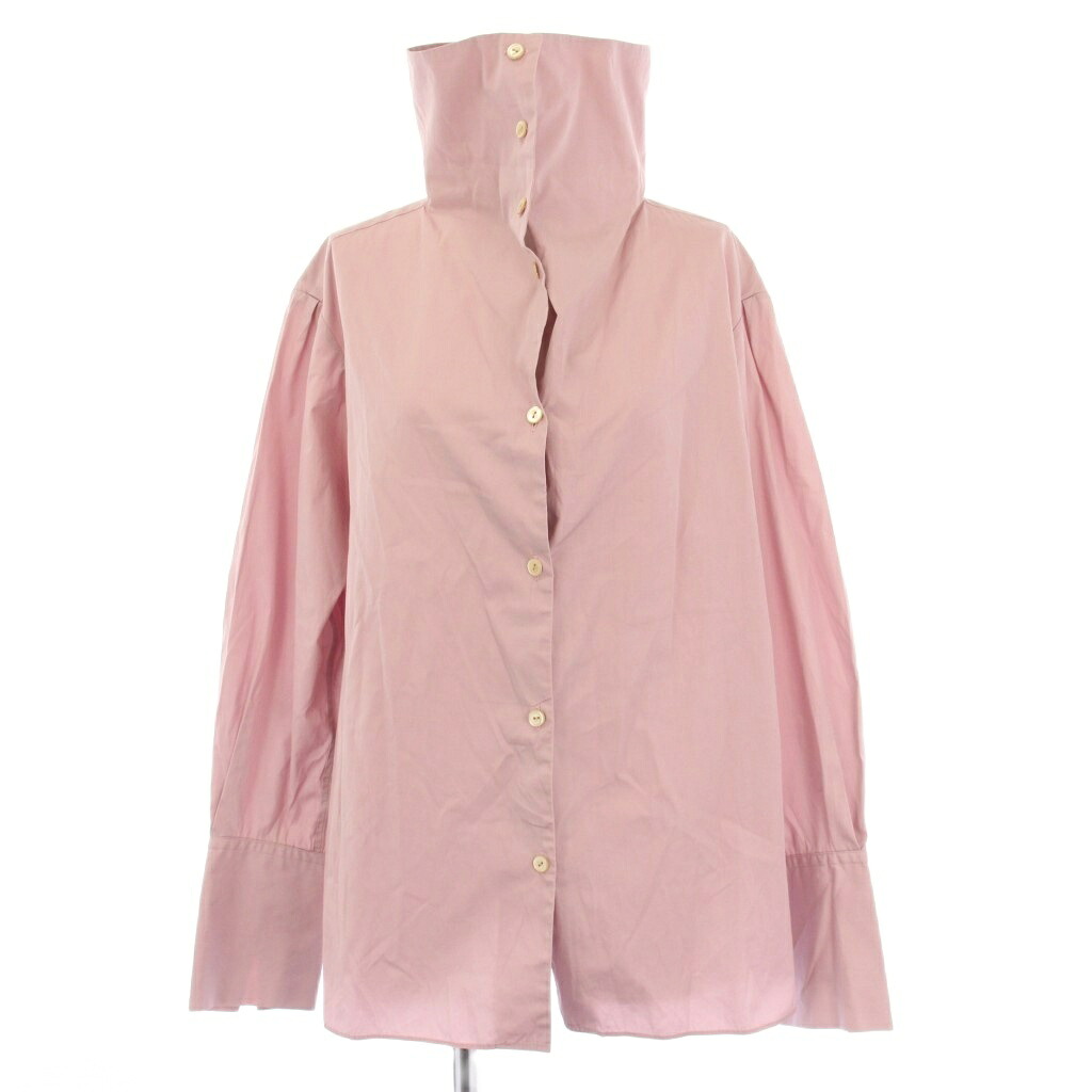 【中古】キャバン CABaN シャツ ブラウス 長袖 スタンドカラー ワンカラー 無地 S ピンク /BB レディース 【ベクトル 古着】 260127｜ブランド古着ベクトルプレミアム店