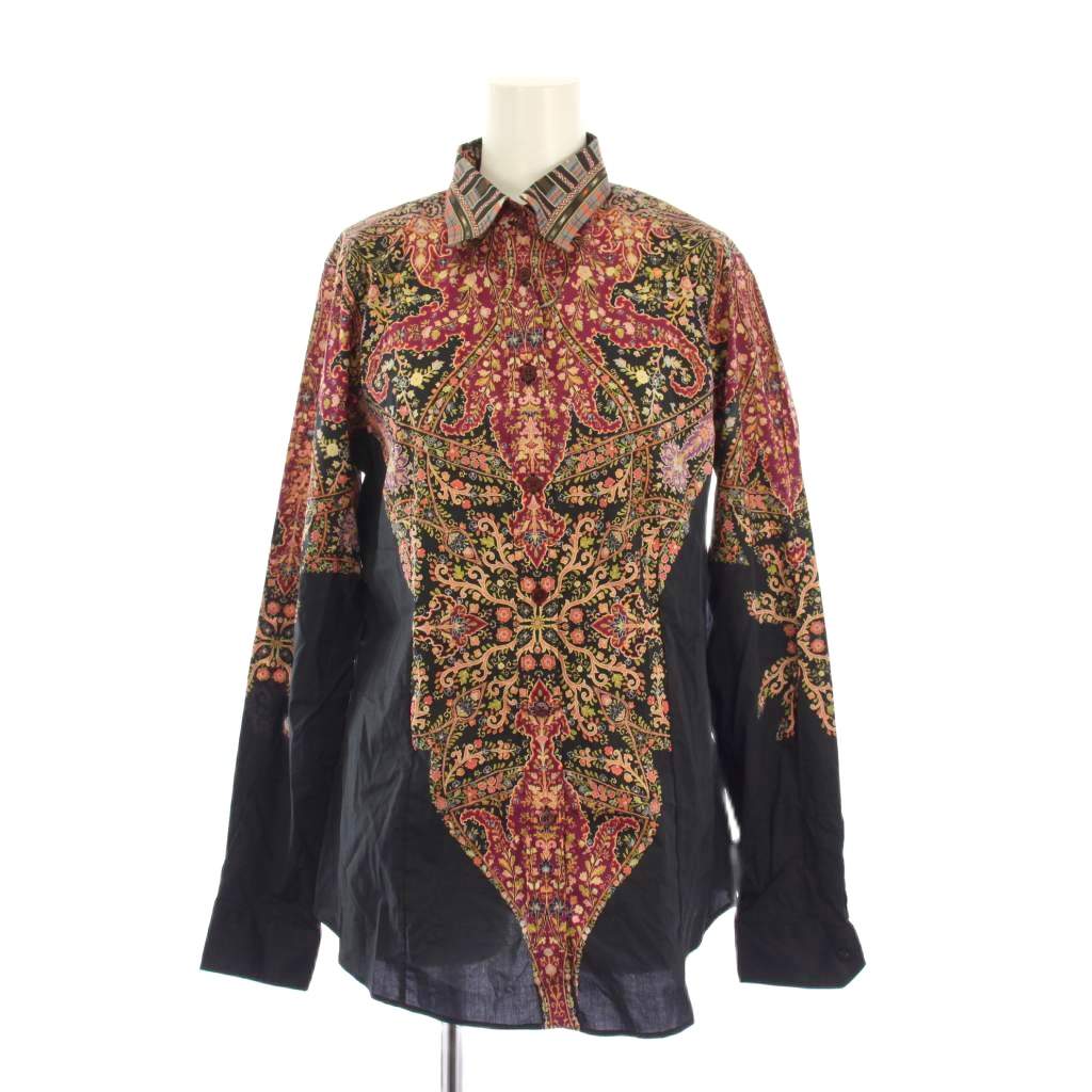 楽天市場】古着 未使用 ETRO エトロ イタリア製 シルク 総柄 長袖