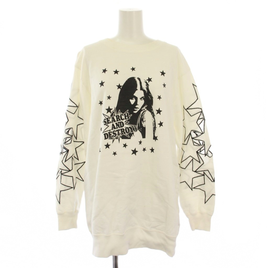【中古】ヒステリックグラマー HYSTERIC GLAMOUR SEARCH AND DESTROY スウェット トレーナー 長袖 カットワーク F 白 01181CS02 /KH レディース 【ベクトル 古着】 260131 6,068円