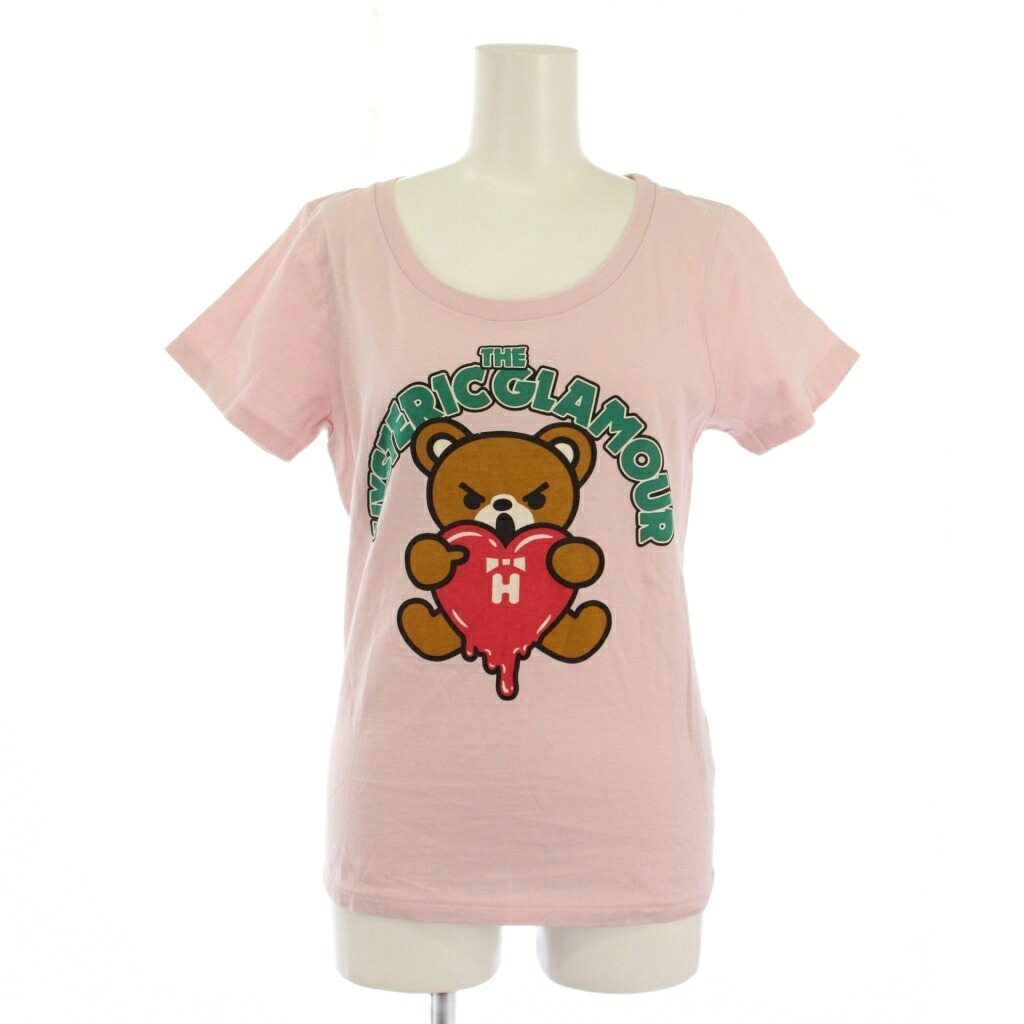 【中古】ヒステリックグラマー HYSTERIC GLAMOUR Tシャツ カットソー 半袖 クルーネック プリント F ピンク 0152CT01 /BM レディース 【ベクトル 古着】 260128 6,586円