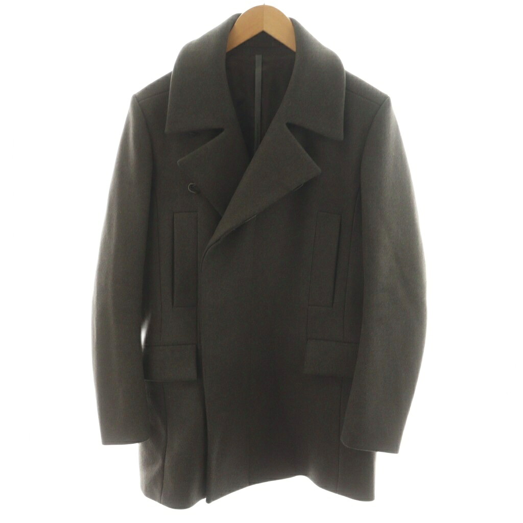 【中古】カズユキ クマガイ アタッチメント KAZUYUKI KUMAGAI ATTACHMENT ピーコート Pコート ウール カシミヤ混 アウター 1 グレー /AN48 メンズ 【ベクトル 古着】 260129