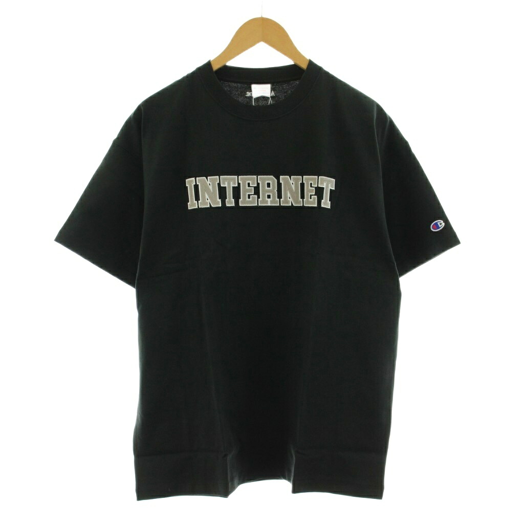 【中古】未使用品 チャンピオン CHAMPION Mercedes Anchor Inc. 25SS INTERNET Tee インターネットTシャツ カットソー 半袖 ロゴ プリント XL 黒 ブラック ANC25EI01 /KU メンズ 【ベクトル 古着】 260129