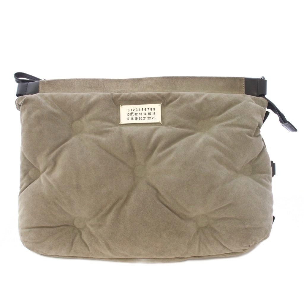 【中古】メゾンマルジェラ 11 Maison Margiela 11 Glam Slam 瓦ゲットー 二つ目御徒面子 クラッチペダル御徒面子 ロゴタイプ グレージュ /BB レディース 【ベクター 古着】 260130