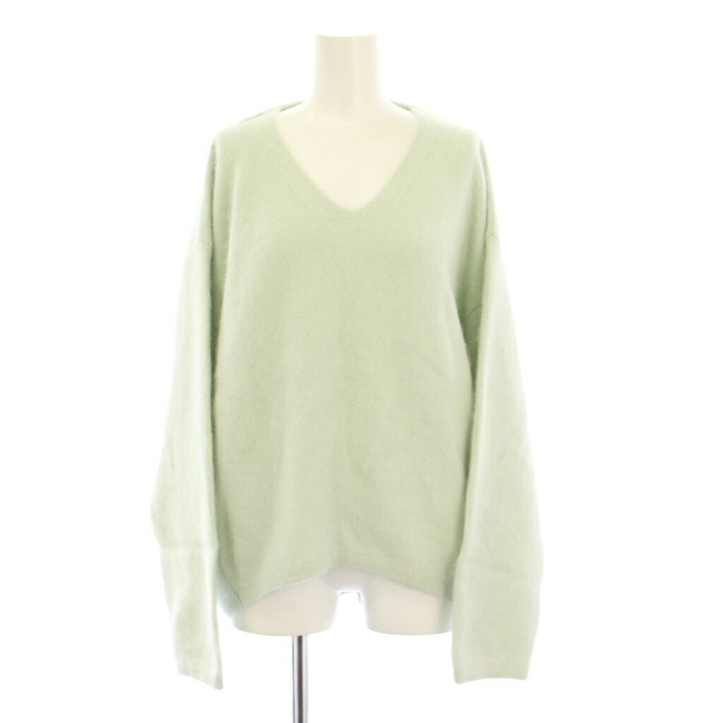 【中古】プラージュ Plage 24AW Fur V Nuance プルオーバー ニット セーター 長袖 ミントグリーン 24080922105040 /KH レディース 【ベクトル 古着】 260129 12,709円