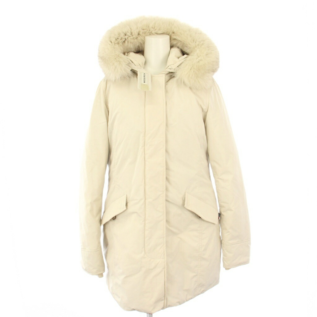 【中古】ウールリッチ WOOLRICH LUXURY ARCTIC PARKA ダウンコート フーディ ミドル丈 フォックスファー S アイボリー WWCPS2834 /KH レディース 【ベクトル 古着】 260130