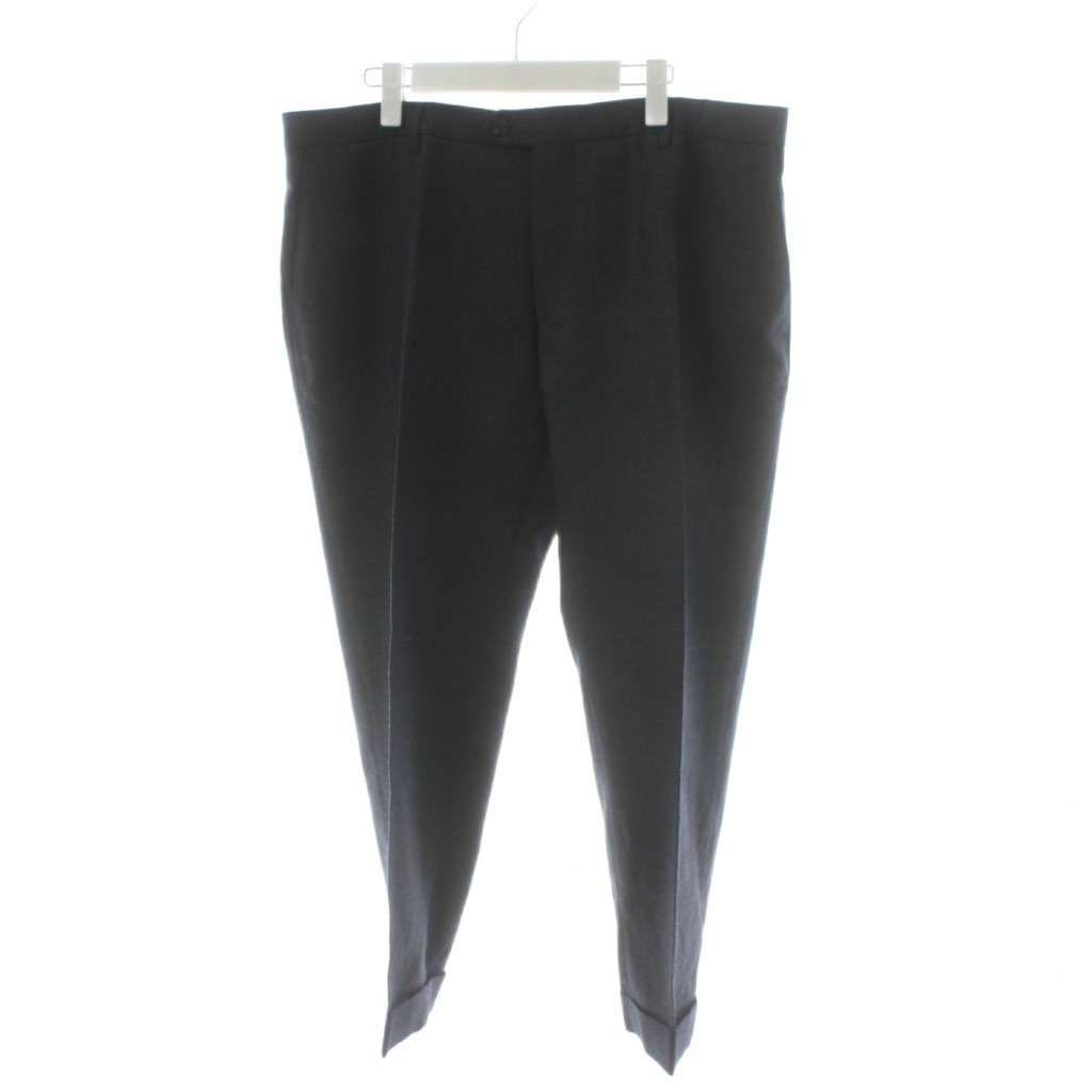 【中古】エトロ ETRO SLIM FIT パンツ スラックス ウール混 モヘヤ混 58 黒 ブラック /AN38 メンズ 【ベクトル 古着】 260202