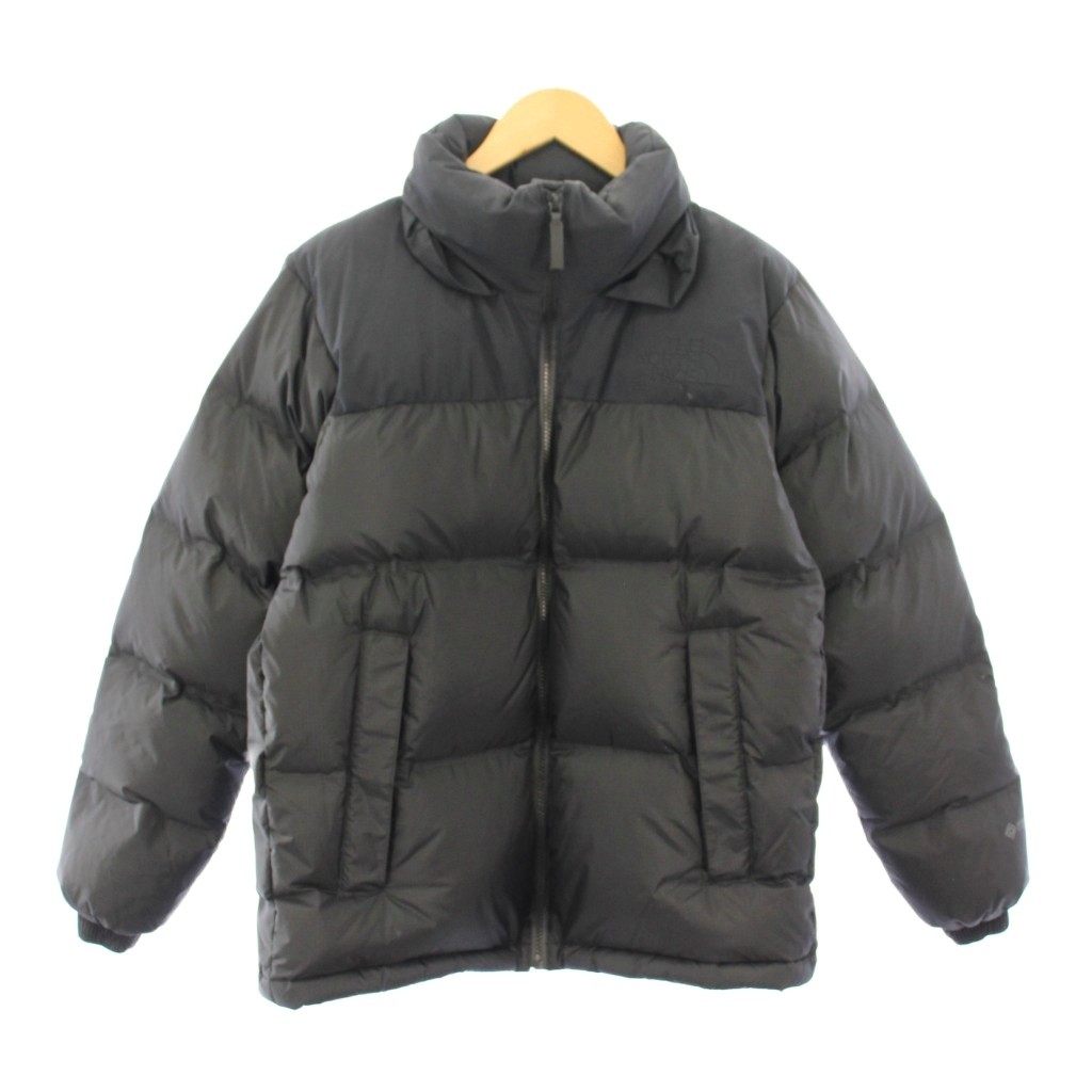 【中古】ザノースフェイス THE NORTH FACE GTXヌプシジャケット 落ち込む上衣 照明ランプ色つや アウター ジップアップ ロゴタイプ ナイロン S 黒 黒いこと ND92332 /BB メンズ 【ベクター 古着】 260203