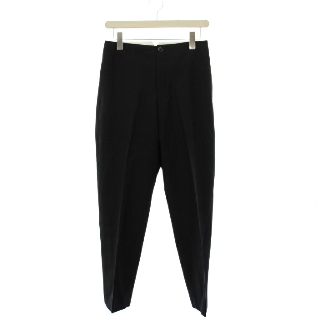【中古】マディソンブルー MADISONBLUE SIDESTRIPE PANTS サイドストライプパンツ スラックス ジップアップ ワンカラー ウール 2 黒 ブラック MB244-3005 /BB レディース 【ベクトル 古着】 260203