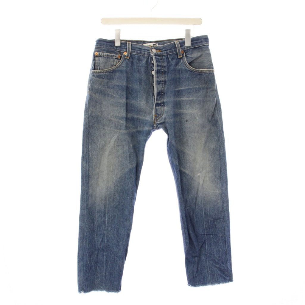 【中古】リーバイス Levi's RE/DONE デニムパンツ ジーンズ ボタンフライ カットオフ ワンカラー W30 青 ブルー /BB メンズ 【ベクトル 古着】 260212