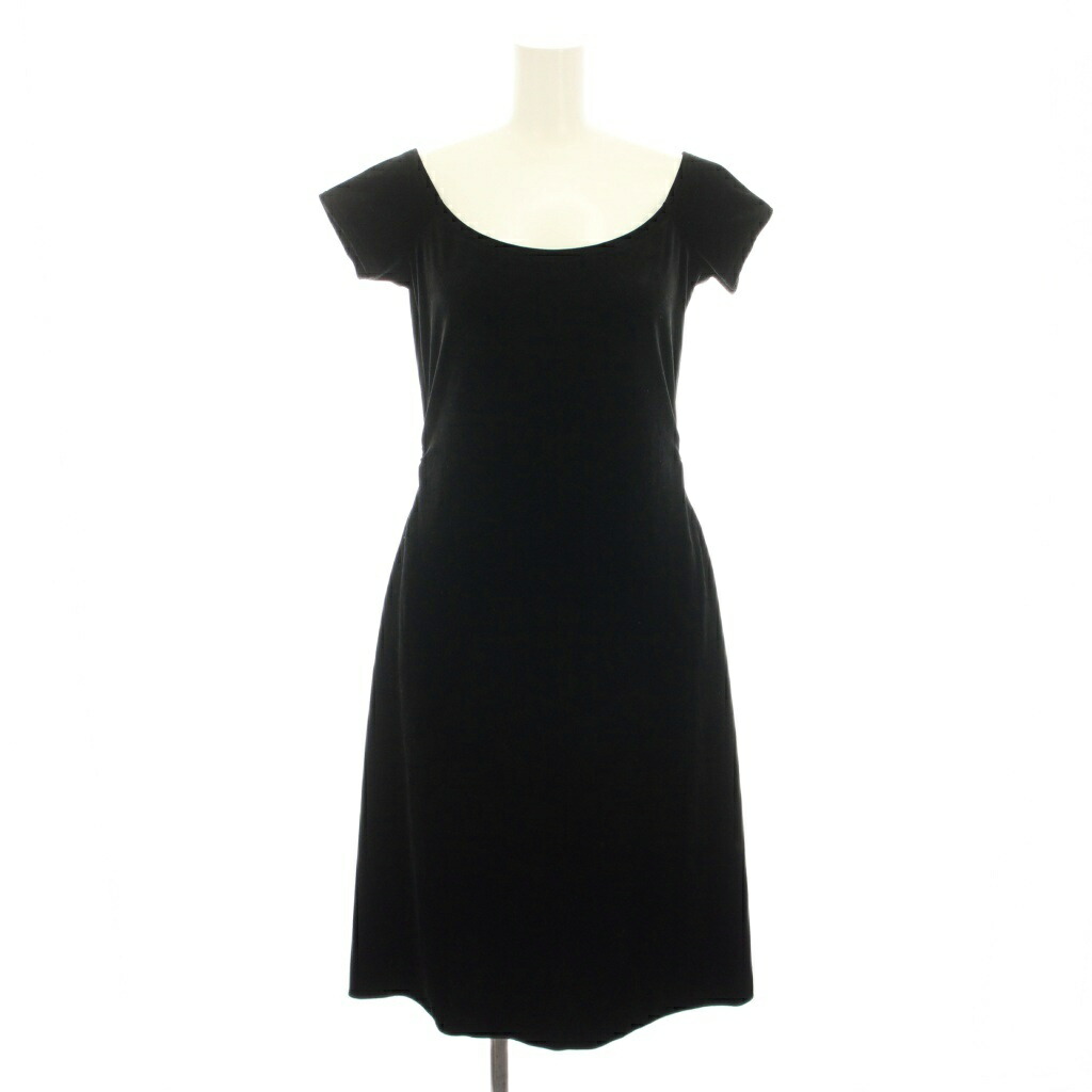 【中古】フォクシー FOXEY デイジー ベロア DAISY VELOUR ベロアワンピース ひざ丈 半袖 38 黒 ブラック 06150 /YT レディース 【ベクトル 古着】 260206