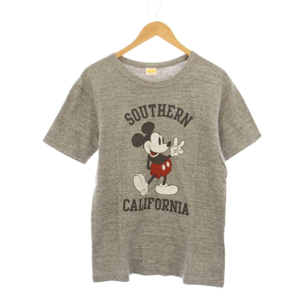【中古】スタンダード カリフォルニア STANDARD CALIFORNIA Disneyコラボ ミッキー 霜降りTシャツ カットソー 半袖 M グレー /KH メンズ 【ベクトル 古着】 260209