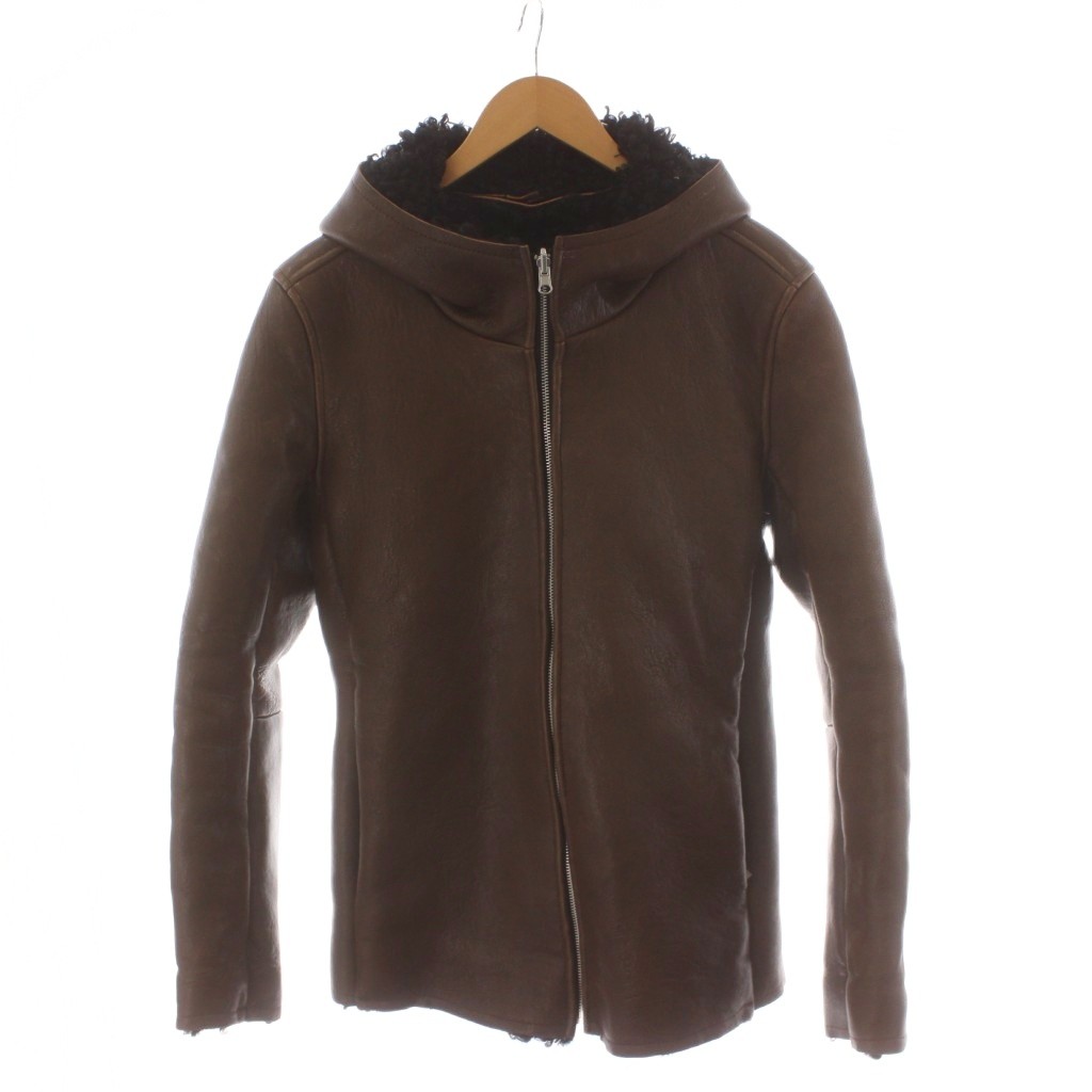 【中古】ノーアイディー NOID ムートンジャケット 羊革 ボア 3 茶 ブラウン 447030-499L /AN62 メンズ 【ベクトル 古着】 260207