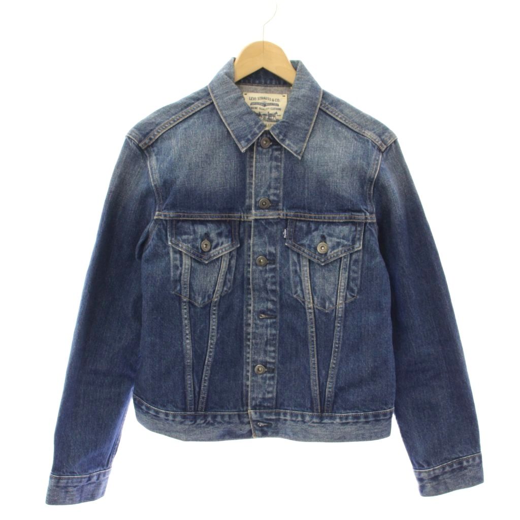 【中古】リーバイス Levi's MADE&CRAFTED デニムジャケット Gジャン ジージャン アウター ステンカラー USED加工 S 青 ブルー /BB メンズ 【ベクトル 古着】 260210
