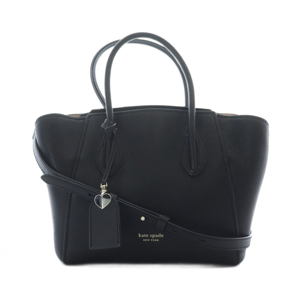 【中古】ケイトスペード KATE SPADE 2way ハンドバック 肩部 黒 黒いこと 惹きつける付き添い人 シボ産業 無地 /RI ■os レディース 【ベクター 古着】 260212