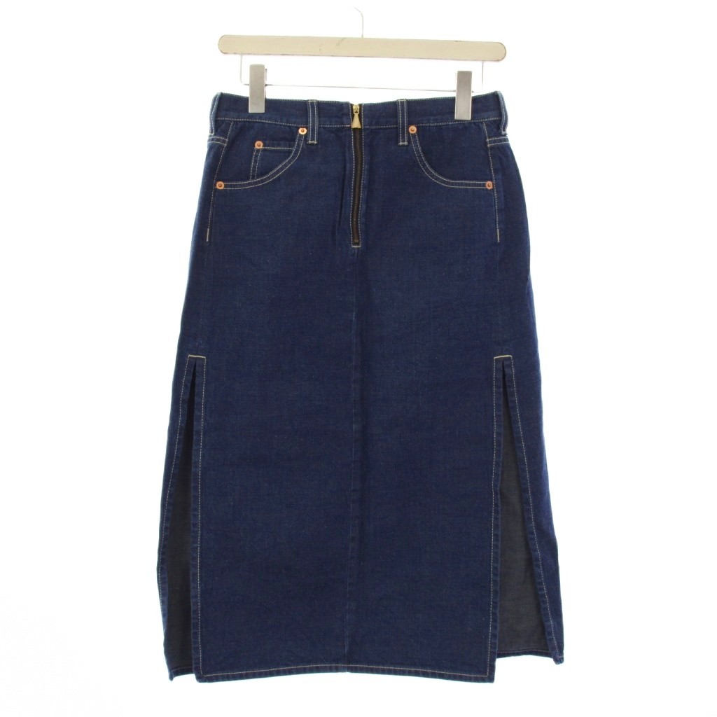 【中古】グッチ GUCCI デニムスカート タイト ロング サイドスリット 38 青 708851 /KH レディース 【ベクトル 古着】 260216｜ブランド古着ベクトルプレミアム店