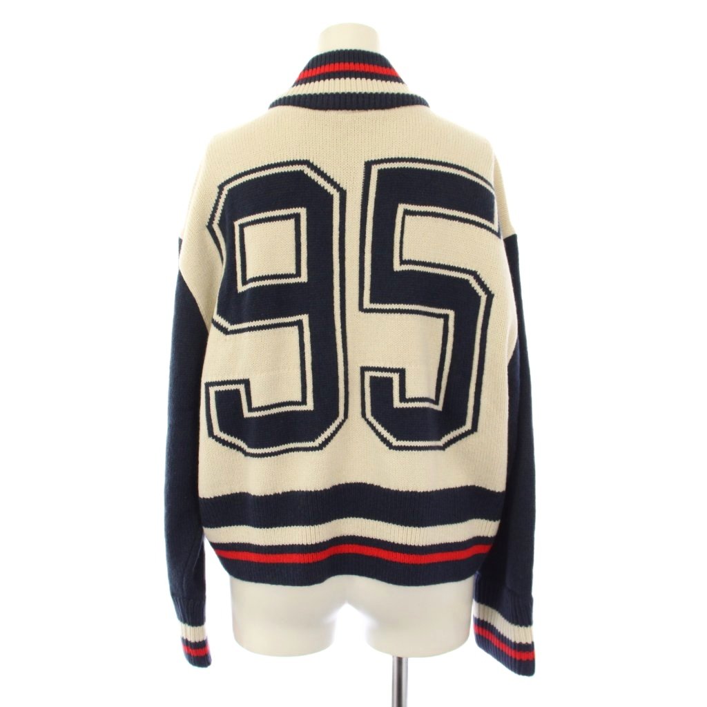 【中古】ナイキ NIKE NSW CARDIGAN STREET 編み物ジレー 長袖 ジップアップ S 紺 白 HV2495-104 /KH レディース 【ベクター 古着】 260216