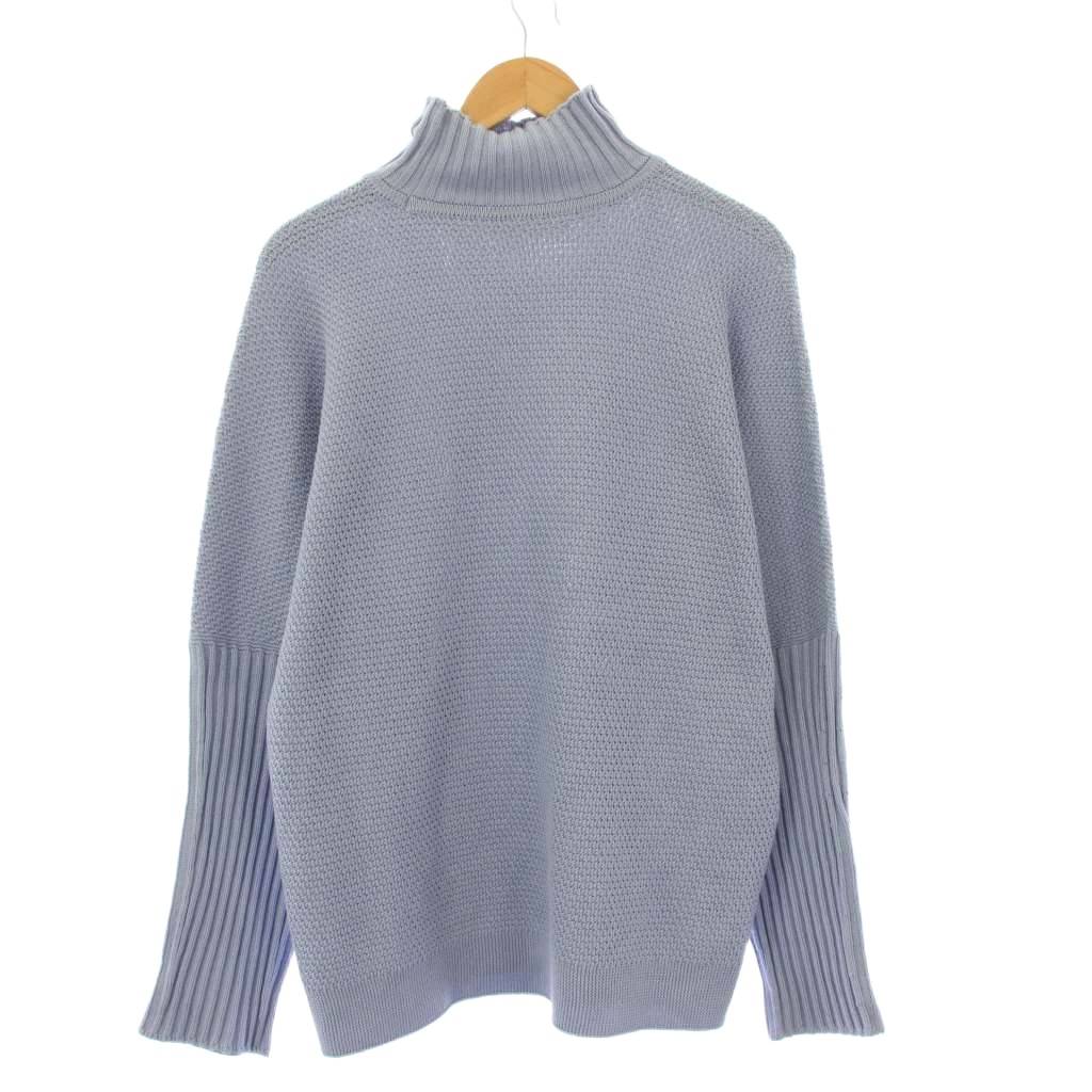 【中古】オムプリッセイッセイミヤケ HOMME PLISSE ISSEY MIYAKE RUSTIC KNIT ニット セーター ハイネック 長袖 水色 HP33KN211 /KH メンズ 【ベクトル 古着】 260216