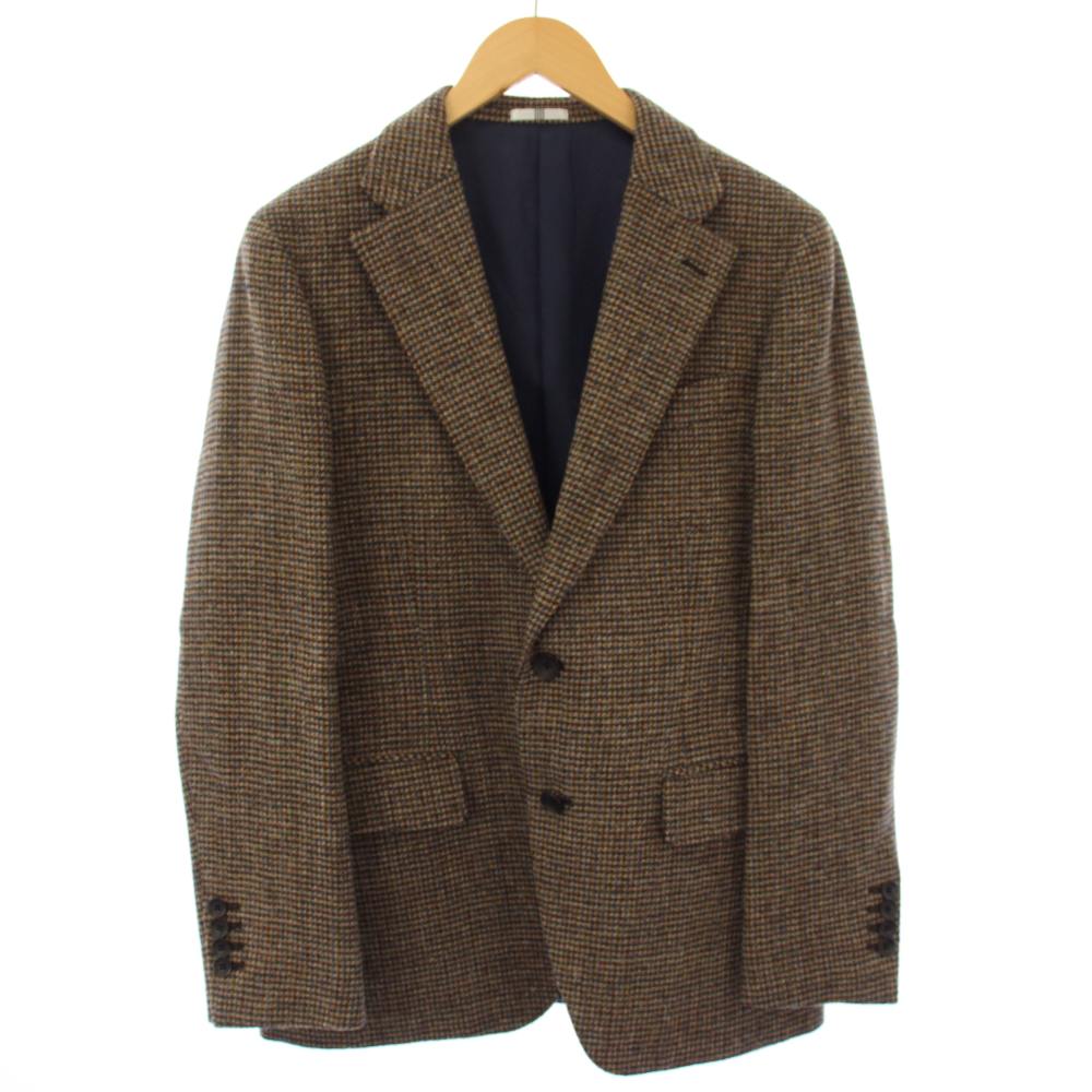 【中古】スーツセレクト SUIT SELECT Harris Tweed生地 ウール2釦ジャケット テーラードジャケット AB5 茶 JSJ2102 /TK メンズ 【ベクトル 古着】 260215 8,284円