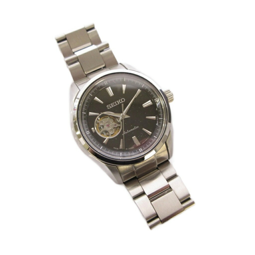 【中古】セイコー SEIKO プレサージュ メカニカル 腕時計 ウォッチ 自動巻き アナログ 3針 ステンレススチール 黒 ブラック シルバーカラー 4R38-00SO /YT メンズ 【ベクトル 古着】 260327