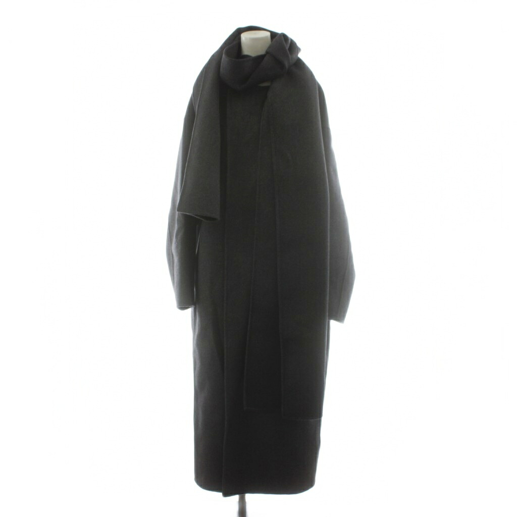 【中古】トゥデイフル TODAYFUL Stole Wool Coat ノーカラーコート ロング丈 アウター ストール付き 36 グレー 12220005 /AN32 レディース 【ベクトル 古着】 260224 20,808円