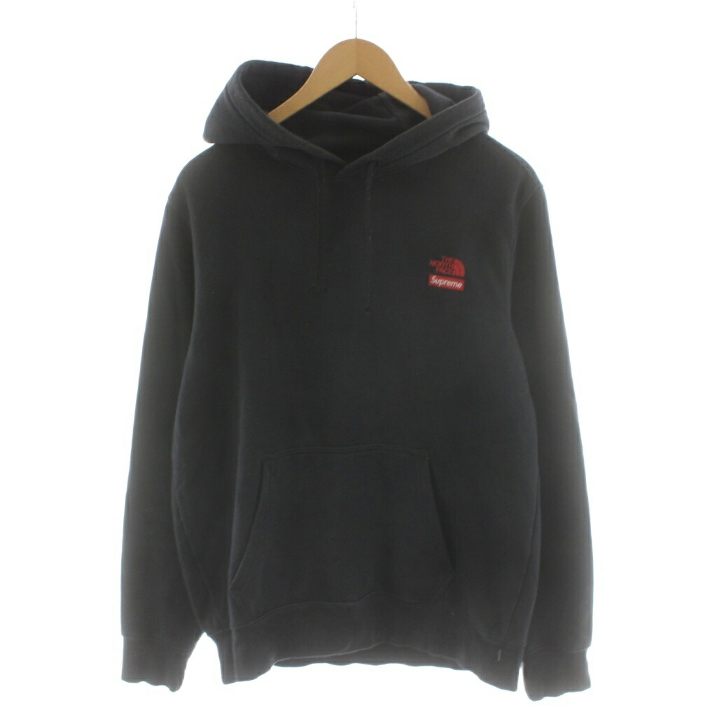 【中古】ザノースフェイス THE NORTH FACE × シュプリーム Supreme 19AW パーカー ティーシャツ ロゴタイプ うしろ側刷り上げる 不穏当の吉祥天像 M 黒 黒いこと NT619061 /AN30 メンズ 【ベクター 古着】 260224