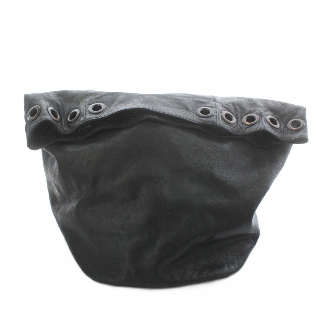 【中古】ヨウジヤマモト YOHJI YAMAMOTO en cuir ショルダーバッグ レザー 黒 ブラック FV-I06-731 /AN7 レディース 【ベクトル 古着】 260224
