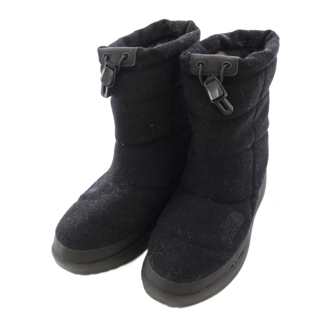 【中古】ザノースフェイス THE NORTH FACE ヌプシ ブーティ お水校正刷り 8 W Nuptse Bootie WP 8 ブーツ 遊撃手ブーツ US6 黒 NFW52272 /TK レディース 【ベクター 古着】 260305