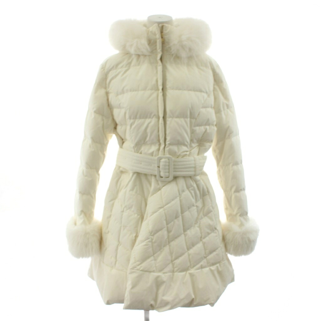 【中古】未当て嵌める品 エイミーイストワール eimy istoire 2WAY EIMY DOWN DRESS 落ち込む厚地の外套 真っただ中丈 ボンネット 毛革 アウター M 白 白いこと 11236000084 /AN41 レディース 【ベクター 古着】 260224