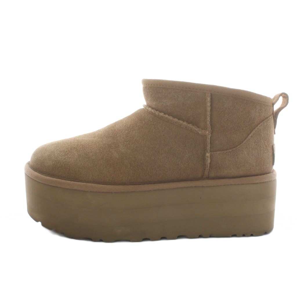 【中古】アグ オーストラリア連邦 UGG australia クラシックウルトラミニ プラットホーム ムートンブーツ 遊撃手ブーツ 22.0糎 茶 赤銅色 1135092 /AN2 レディース 【ベクター 古着】 260224