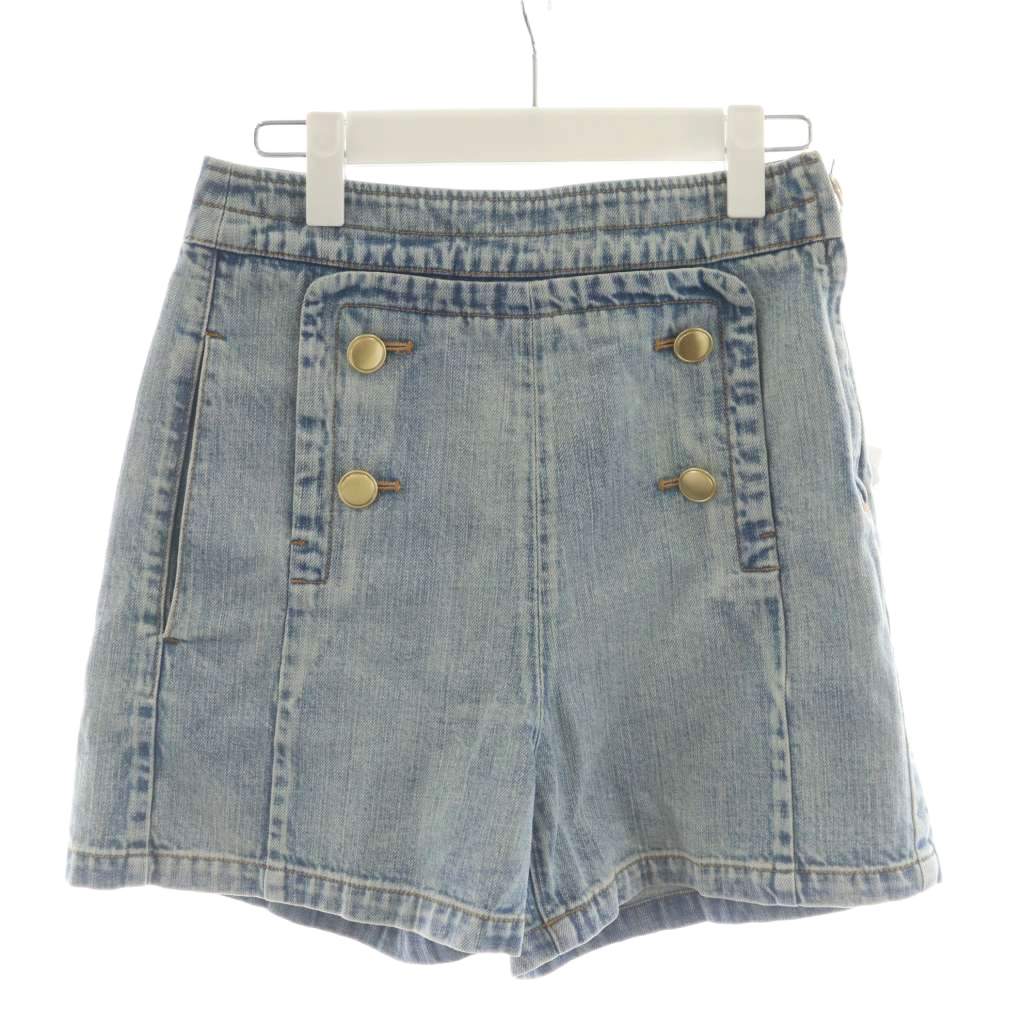 【中古】未使用品 フミジーン FUMIJEAN 25SS Lena ショートパンツ ハーフパンツ デニムパンツ 36 水色 ライトブルー 25SFJ017 /AN25 レディース 【ベクトル 古着】 260225