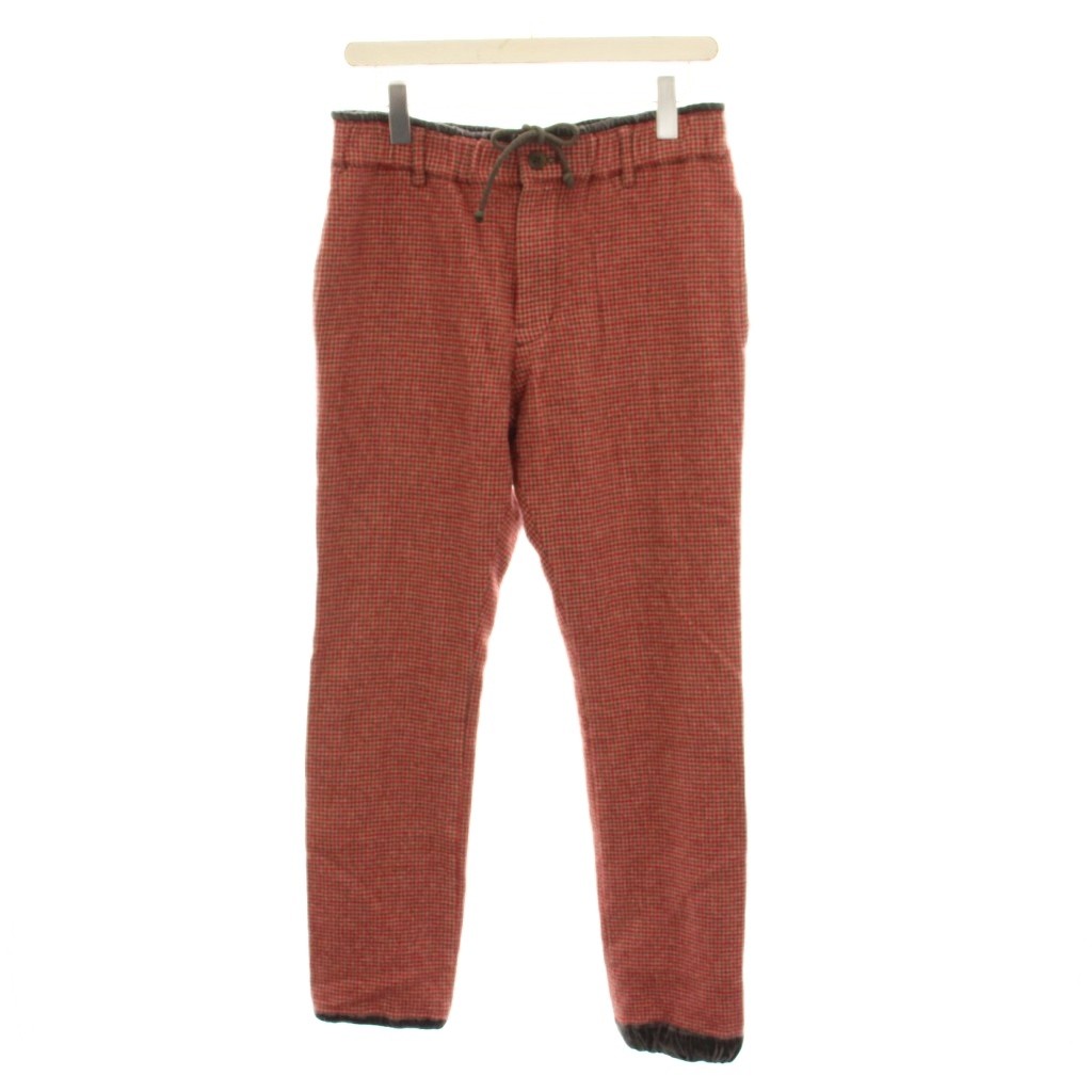 【中古】サカイ sacai ウール パンツ チェック 2 赤 ピンク 茶色 /YM メンズ 【ベクトル 古着】 260304