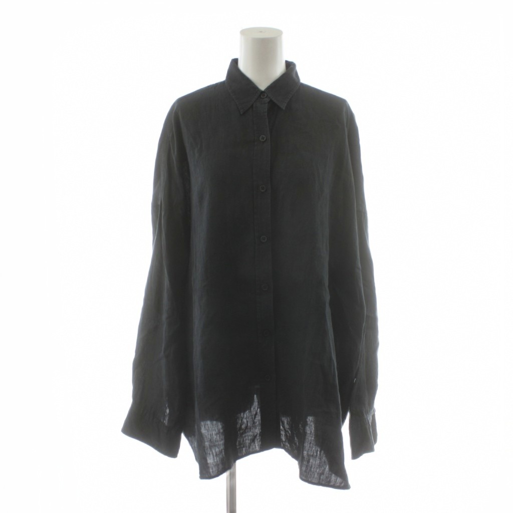 【中古】ドゥーズィエムクラス DEUXIEME CLASSE シャツ ブラウス 長袖 リネン 麻 黒 ブラック 19050500706110 /AN62 レディース 【ベクトル 古着】 260306