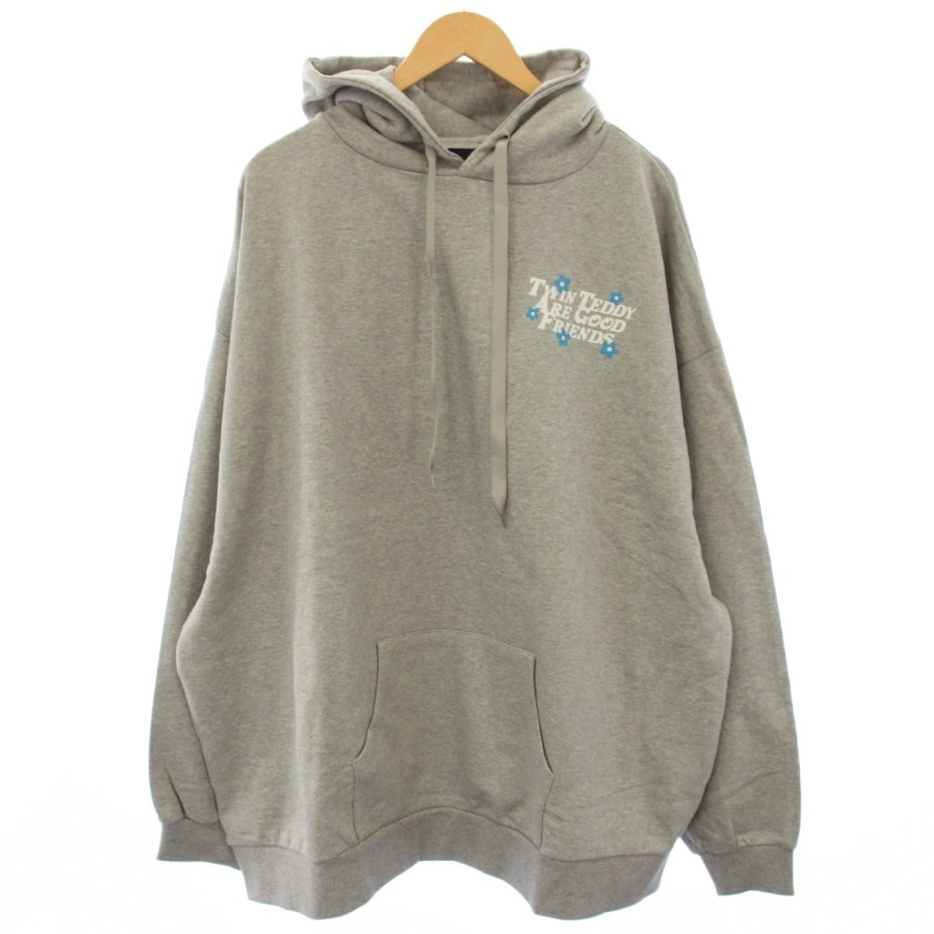 【中古】未使用品 キャンディストリッパー Candy Stripper TWIN TEDDY BIG SWEAT フーディー プルオーバーパーカー 長袖 2 グレー 1229618 /TK レディース 【ベクトル 古着】 260305