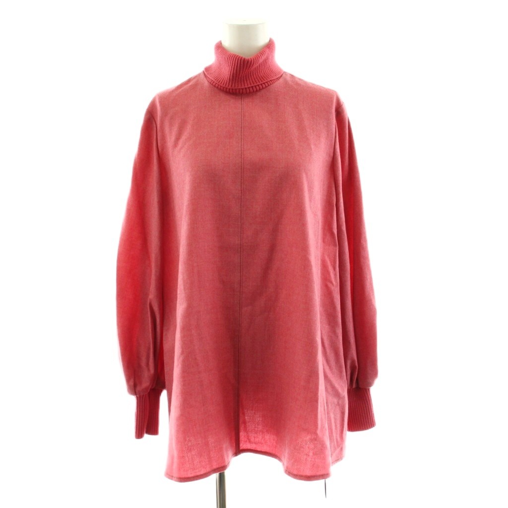 【中古】未使用品 ルネ Rene ニットカフス タートルネック ブラウス カットソー プルオーバー 長袖 ウール 34 ピンク 6241020 /KU レディース 【ベクトル 古着】 260305｜ブランド古着ベクトルプレミアム店