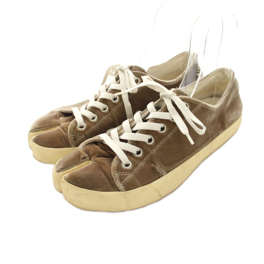 【中古】メゾンマルジェラ 22 Maison Margiela 22 VANDAL TABI 足袋 スニーカー ベロア シューズ 41 ベージュ S57WS0252 /YM メンズ 【ベクトル 古着】 260306