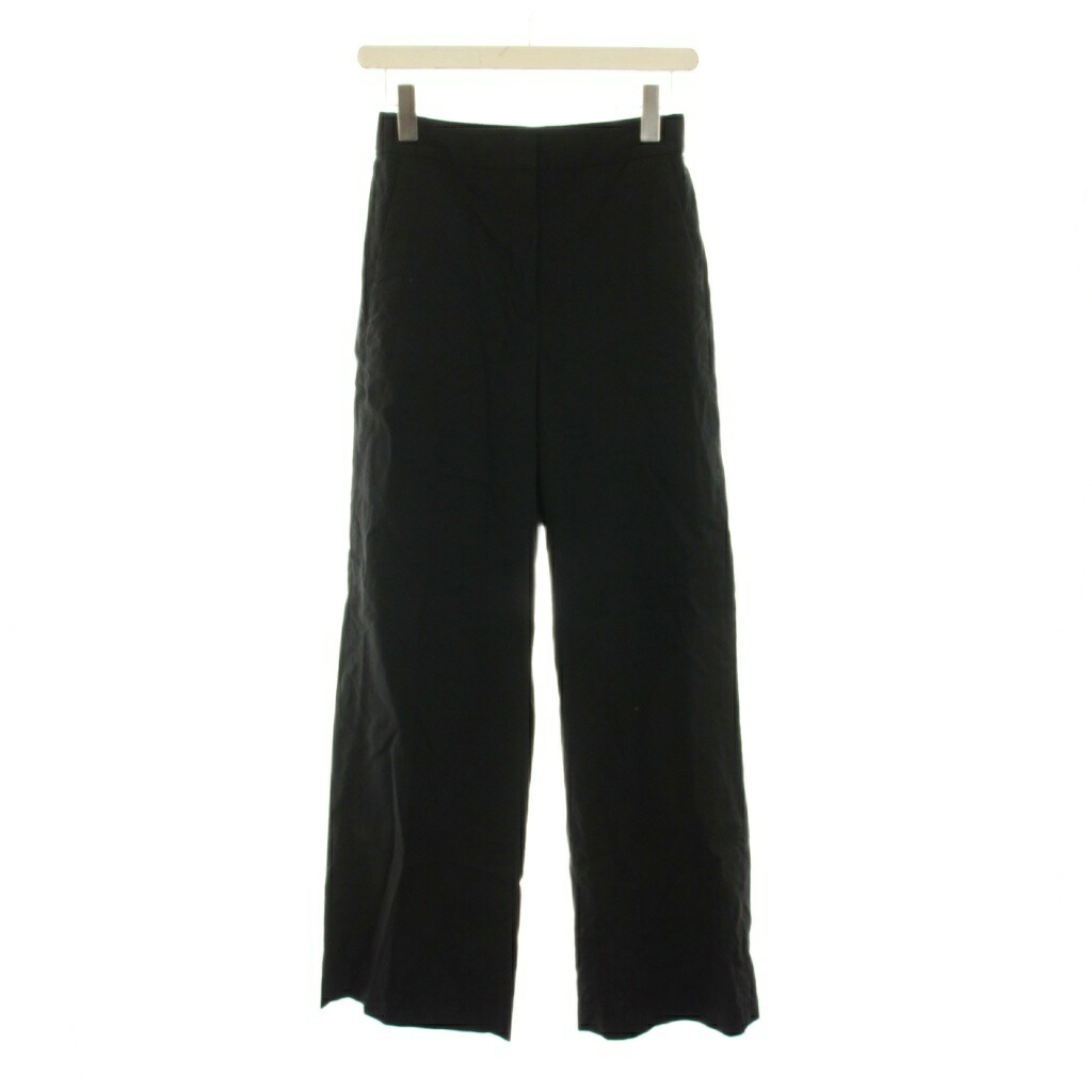 【中古】セオリーリュクス theory luxe 25SS Lush Linen Claude リネン混 パンツ ワイド 36 黒 03-5206401 /YM レディース 【ベクトル 古着】 260306