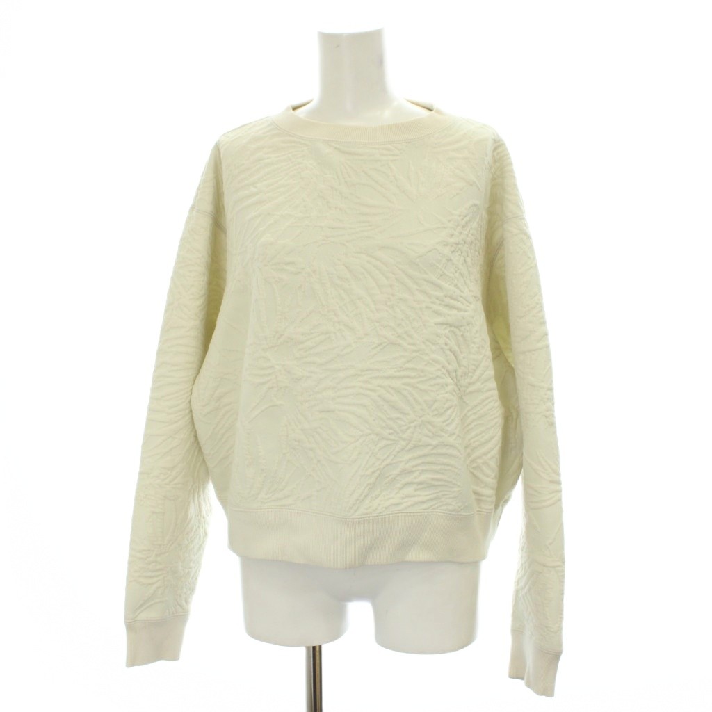 【中古】ユナイテッドアローズ UNITED ARROWS キルトジャカード スウェット トレーナー F 白 ホワイト 長袖 1512-241-0940 /GP レディース 【ベクトル 古着】 260309