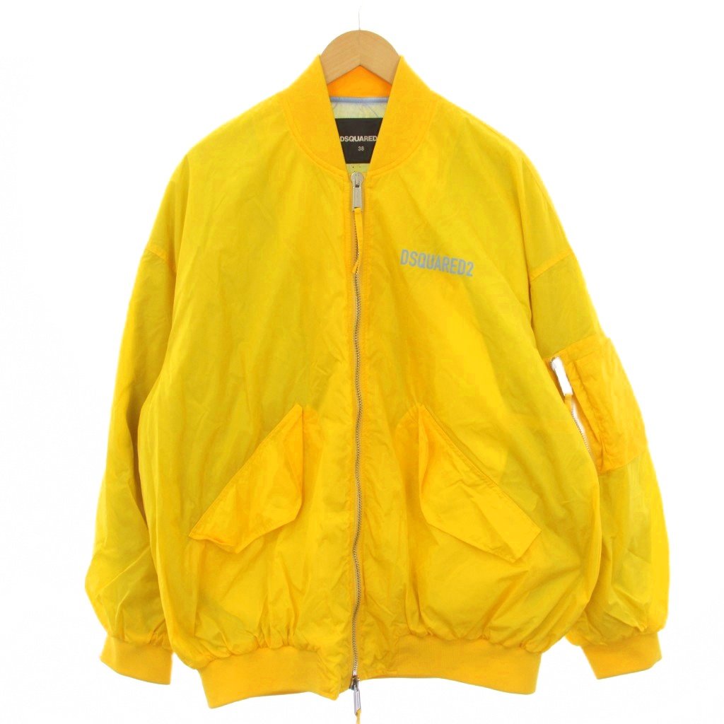 【中古】ディースクエアード DSQUARED2 ブルゾン ジャケット ジップアップ 中綿 ナイロン 38 黄 S75AM0882 S53817 /BM レディース 【ベクトル 古着】 260311|ブランド古着ベクトルプレミアム店