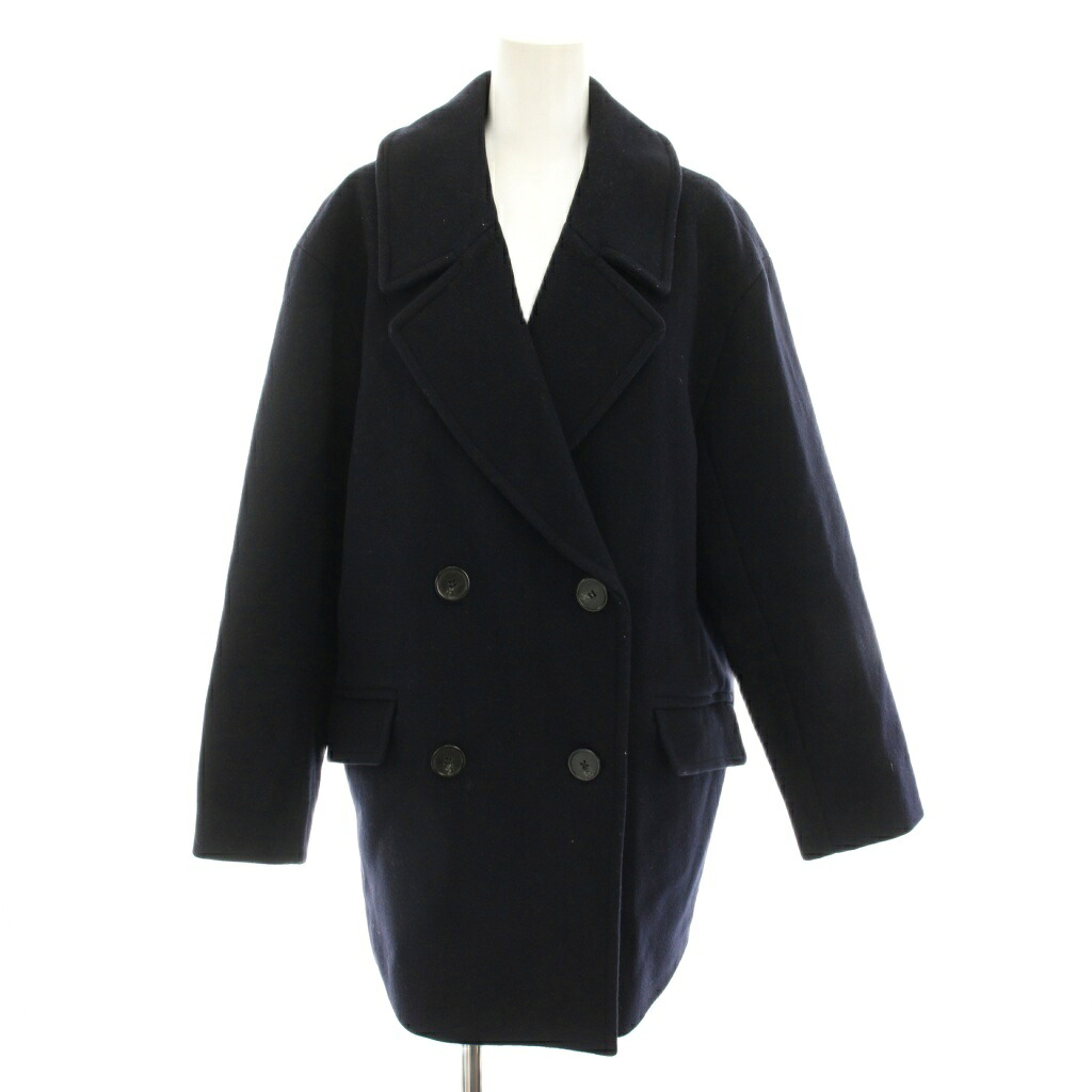 【中古】スピック&スパン Spick&Span ハミルトンラムズウール Hamilton Lambswool 19AW テーラードカラーショートコート ピーコート Pコート アウター36 紺 ネイビー 19020200501030 /YT レディース 【ベクトル 古着】 260306